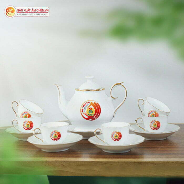 QuÀ TẶng CÔng ĐoÀn BỘ Ấm ChÉn In Logo 4