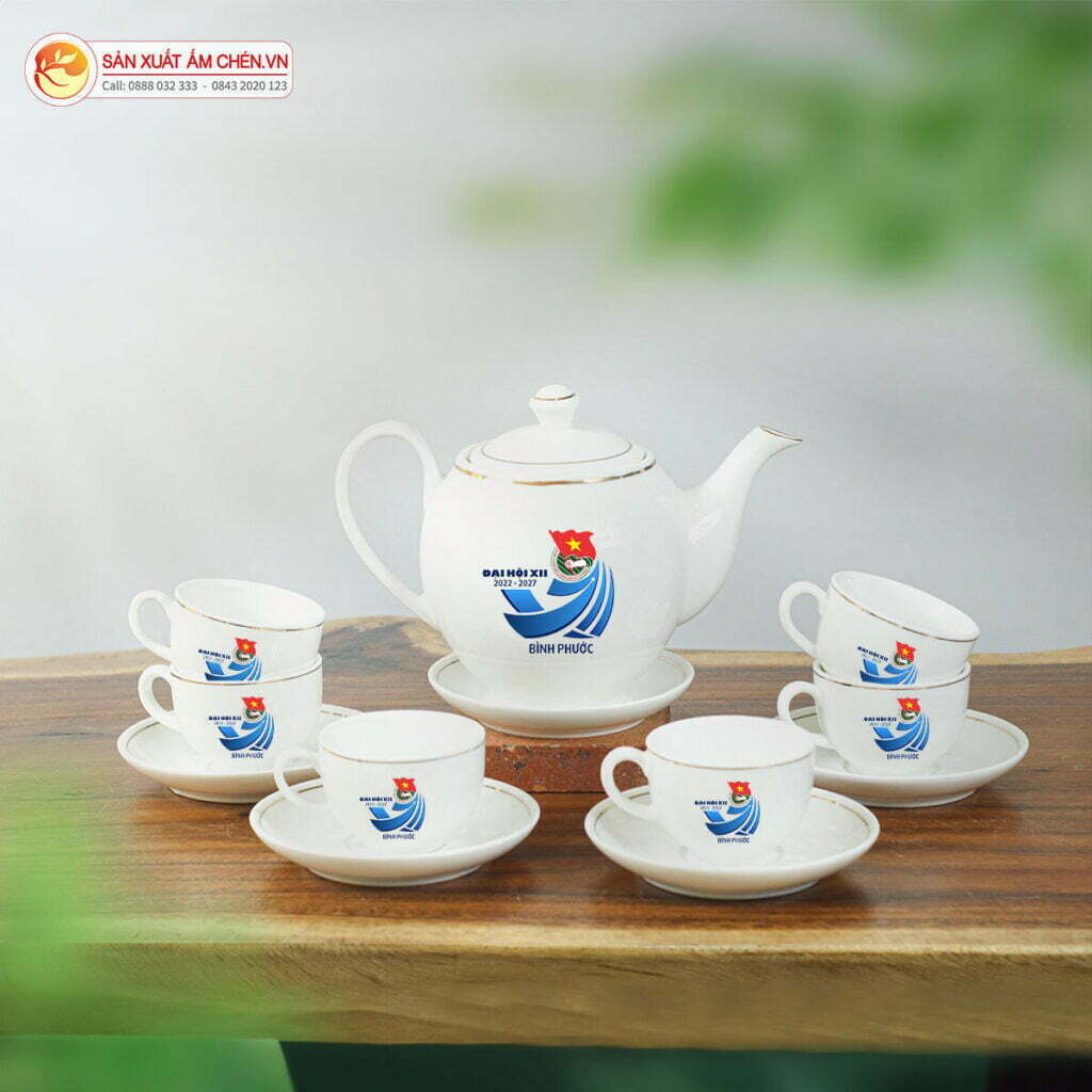 QuÀ TẶng CÔng ĐoÀn BỘ Ấm ChÉn In Logo 7