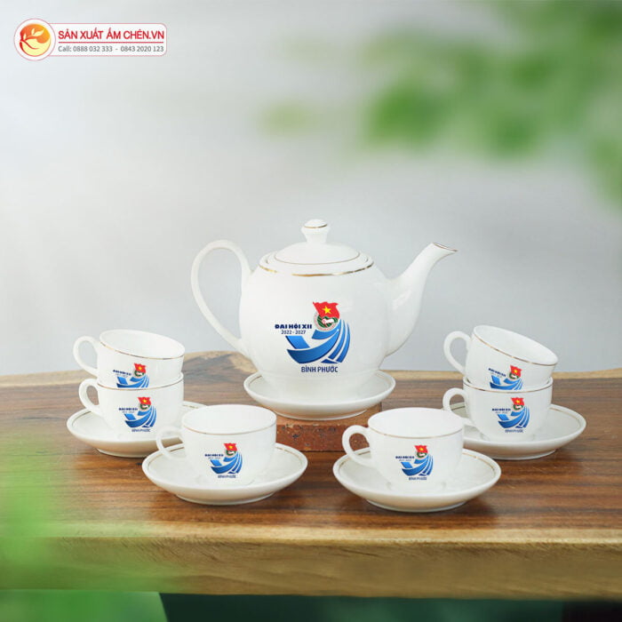 QuÀ TẶng CÔng ĐoÀn BỘ Ấm ChÉn In Logo 7