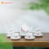 Bộ Ấm Chén Dáng Minh Long Vẽ Hoa Đào