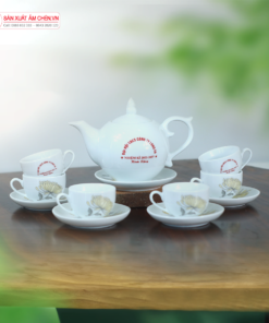 Bộ Ấm Chén Ngọn Lửa Họa Tiết Hoa Vàng