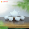 Bộ Ấm Chén Ngọn Lửa Sứ Trắng Bát Tràng