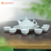 Bộ Ấm Chén Jasmine Sứ Trắng Bát Tràng