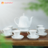 Bộ Ấm Chén Đức Sứ Trắng Bát Tràng